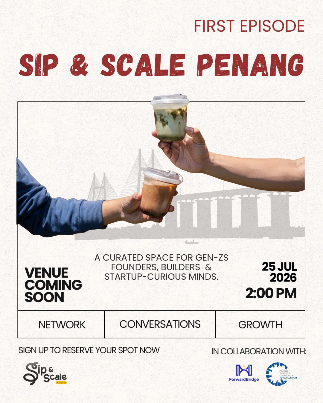 Affiche de l'événement Sip & Scale Penang: Launch Party